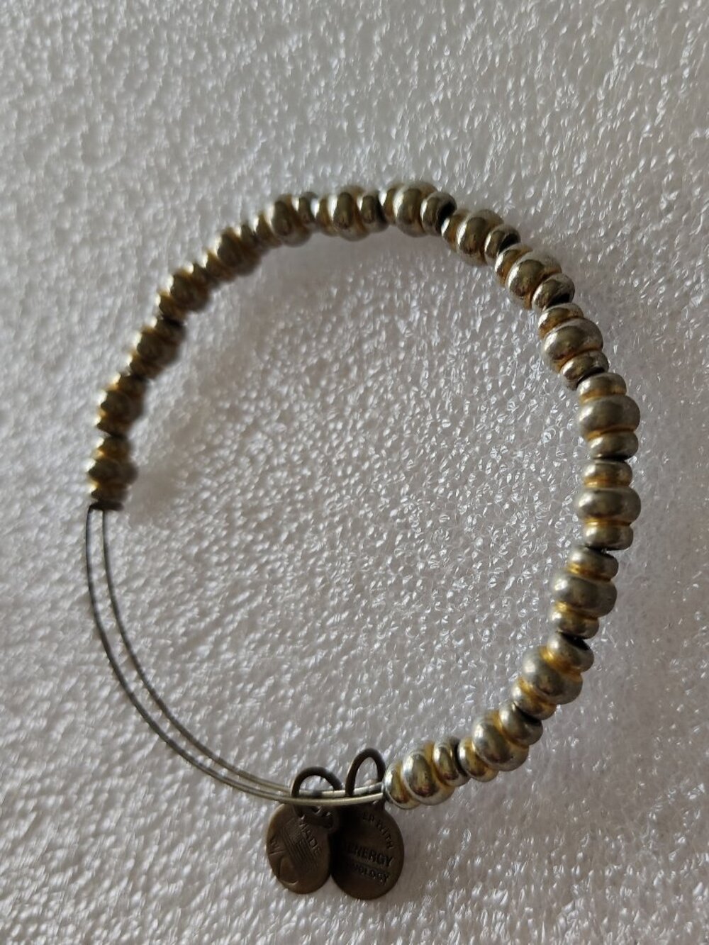 Alex and Ani Looks Silver with Gold Bead Bangle 422